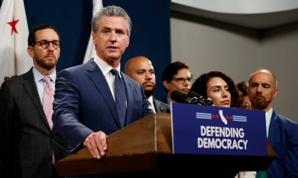 Gavin Newsom signs bill proposing new congressional maps in California in response to Texas effort to add five GOP seats