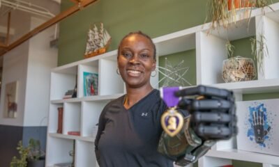 US veteran becomes first to get new bionic arm designed by UK firm