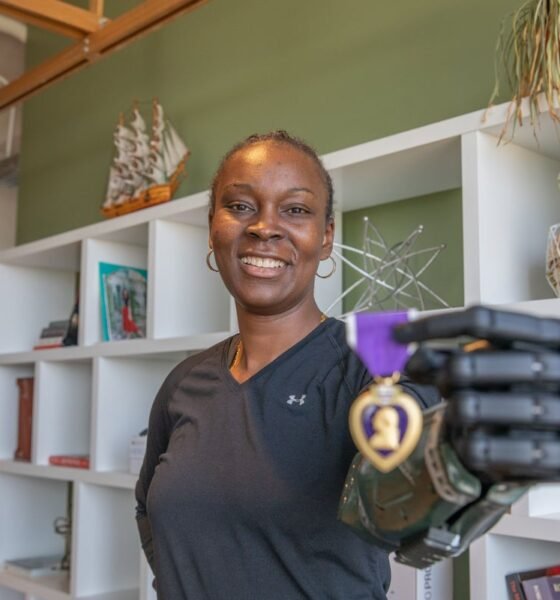 US veteran becomes first to get new bionic arm designed by UK firm