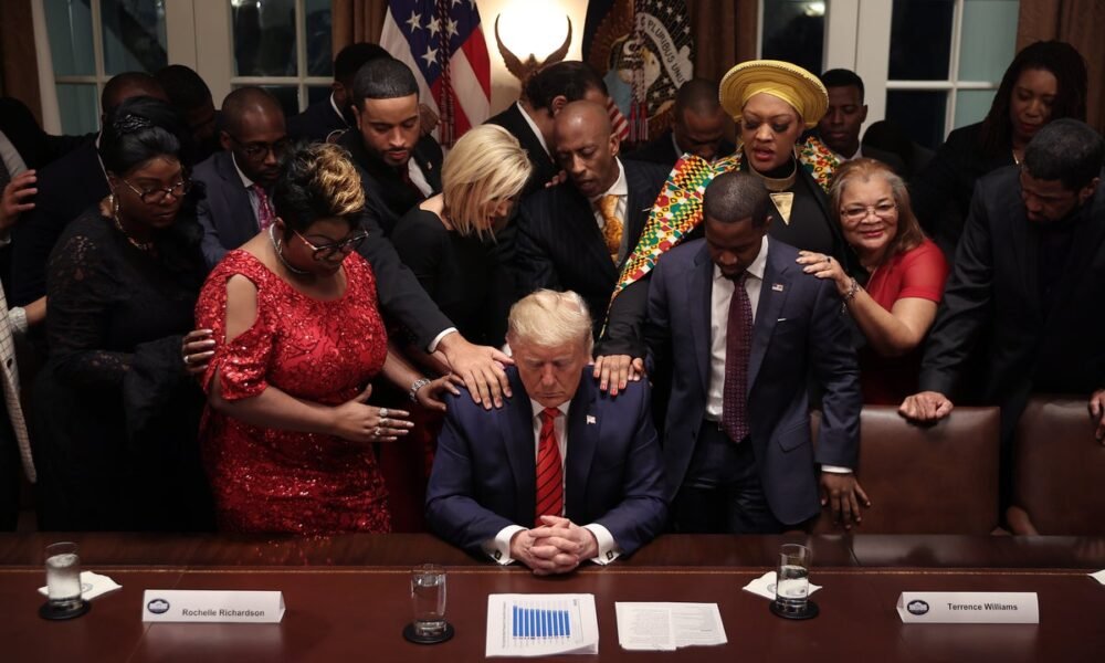 A third of Americans believe Trump’s rise to power is part of God’s plan as he leans further into MAGA evangelicalism