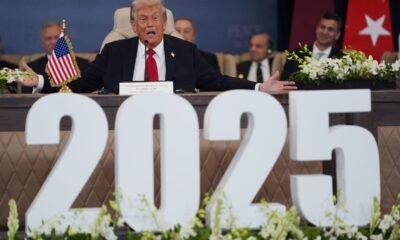 Trump-Gaza latest: US president says a ‘beautiful day is rising’ as he signs peace plan at Egypt summit