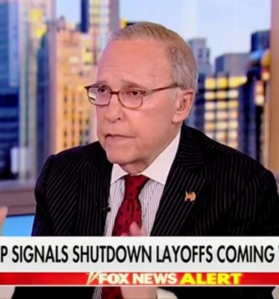 Fox’s Larry Kudlow says shutdown is ‘great opportunity’ for Trump to fire another 500,000 federal workers